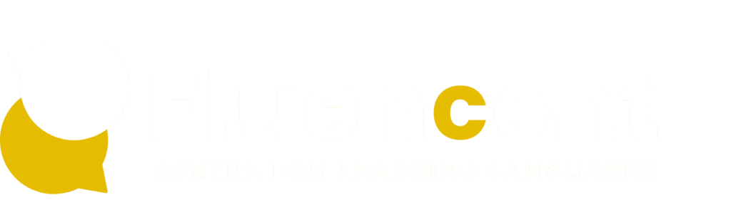 fluencent logo without background white and yello