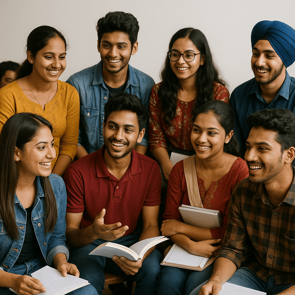 20250915 2314 diverse students discussing joyfully simple compose 01k577h85kewgv3wcmh5x4d4kd